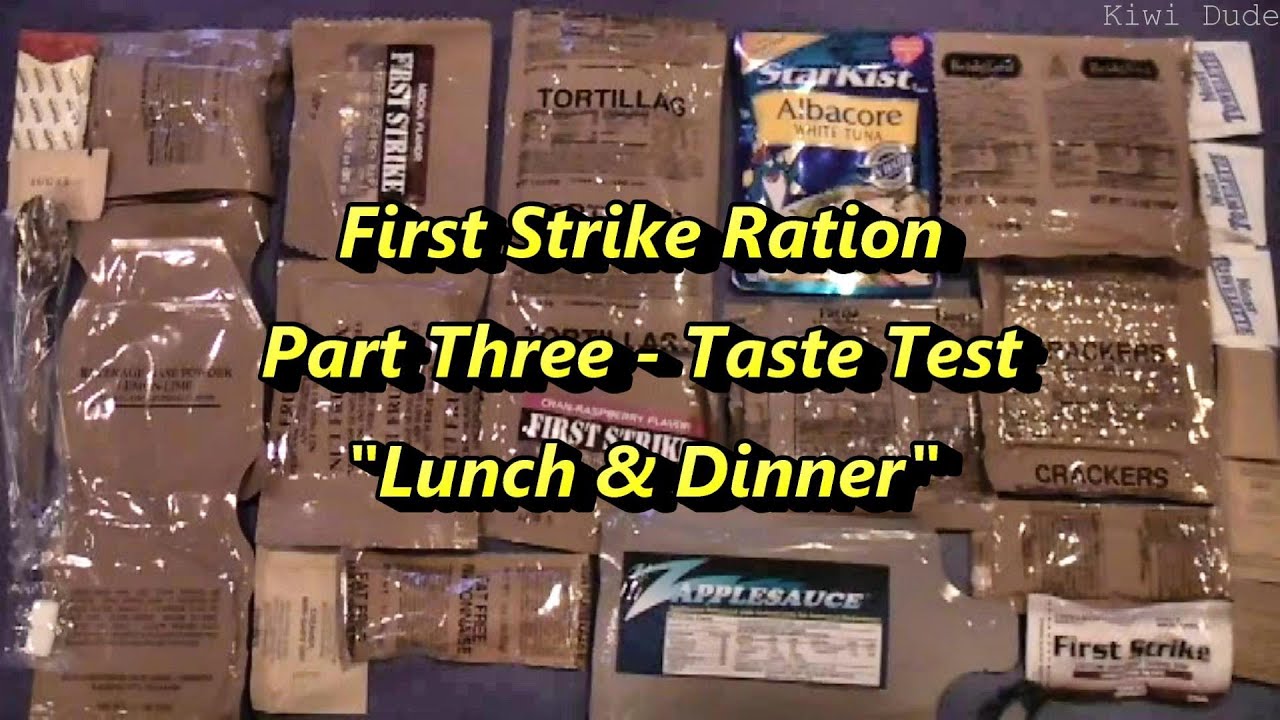 MRE Review - First Strike Ration - Menu 3 (Part 3: Lunch & Dinner)
