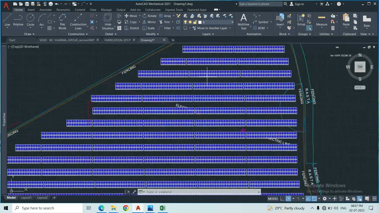 2MW Ground Mount Solar Array Layout and BOM I Ground Mount Solar Array Layout kaise design kre