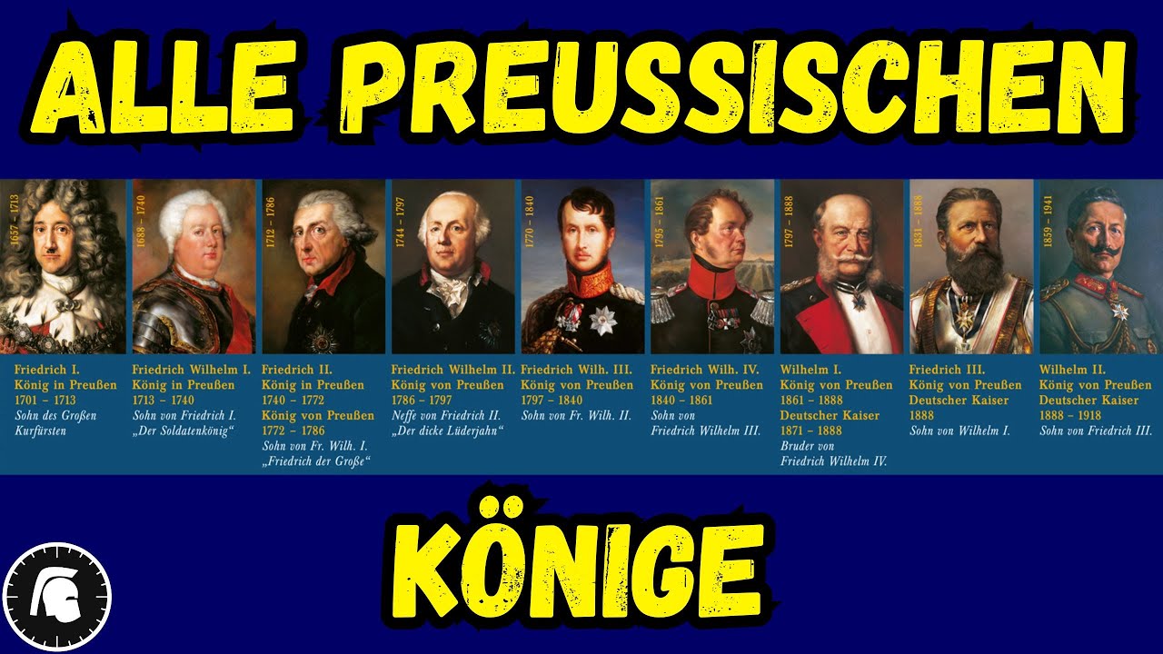 Alle preu&szlig;ischen K&ouml;nige in 9 Minuten