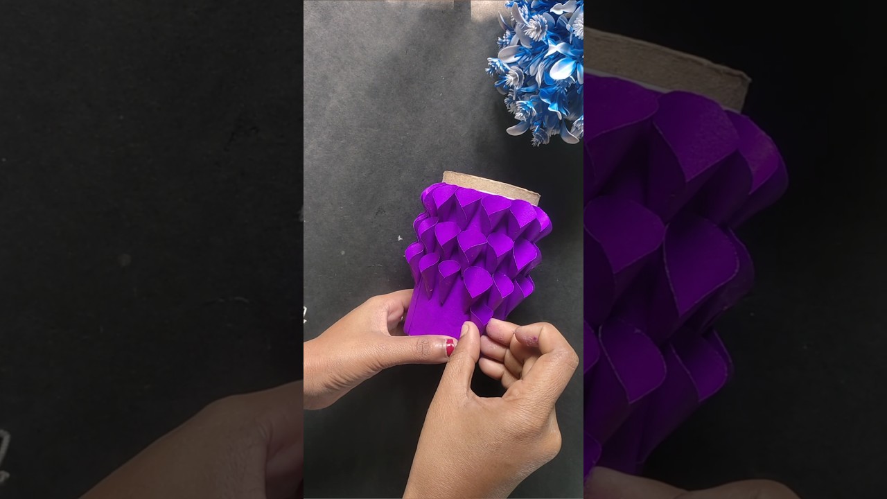 💜 Amazing Flower Vase Making With Waste Metarials⚱️🌷