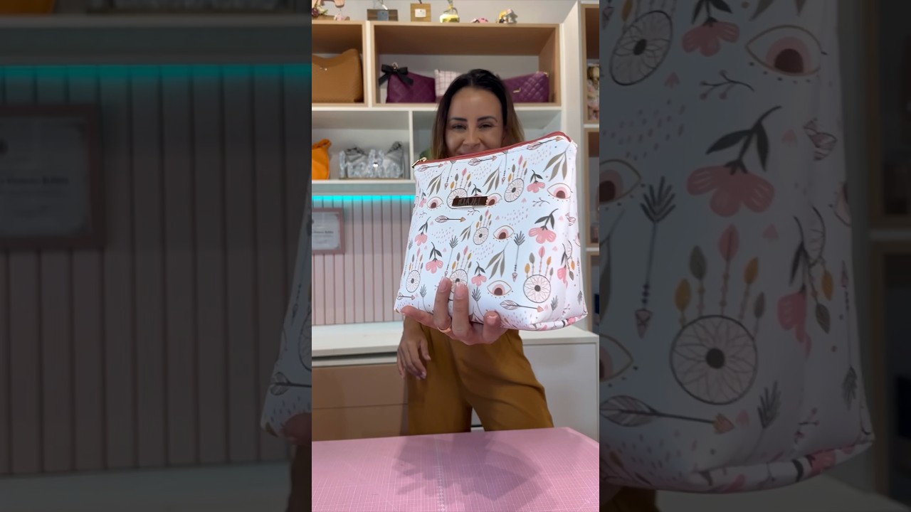 COSTURA F&Aacute;CIL PASSO A PASSO - NECESSAIRE TRAP&Eacute;ZIO- iniciantes #costura #sewing #diy #costuracriativa