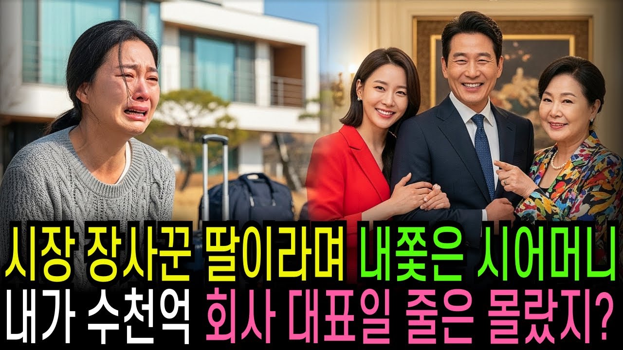 시장 장사꾼 집안 이라며 내쫓은 시어머니 내가 수천억 회사 대표일 줄은 몰랐겠지?