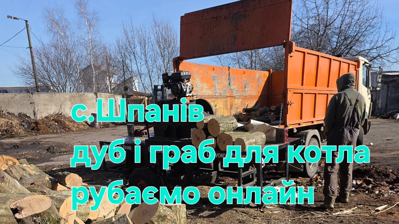 Рубаємо дрова для клієнта ,дуб і граб поколу для котла
