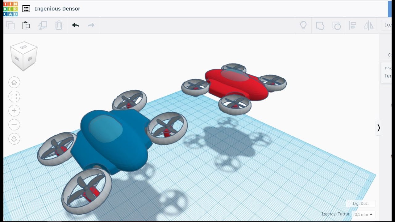 Tinkercad Dersleri - 70. Ders - Drone Tasarımı