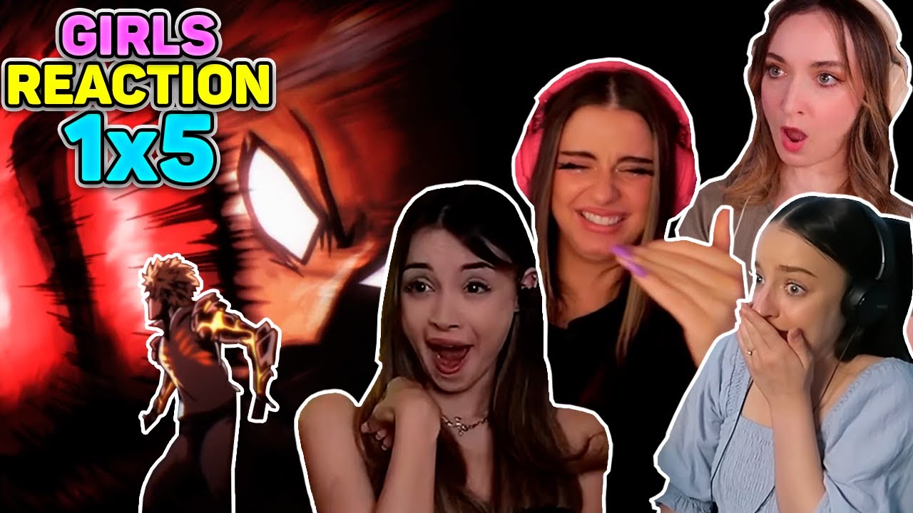 Girls React to One Punch Man S1 EP5