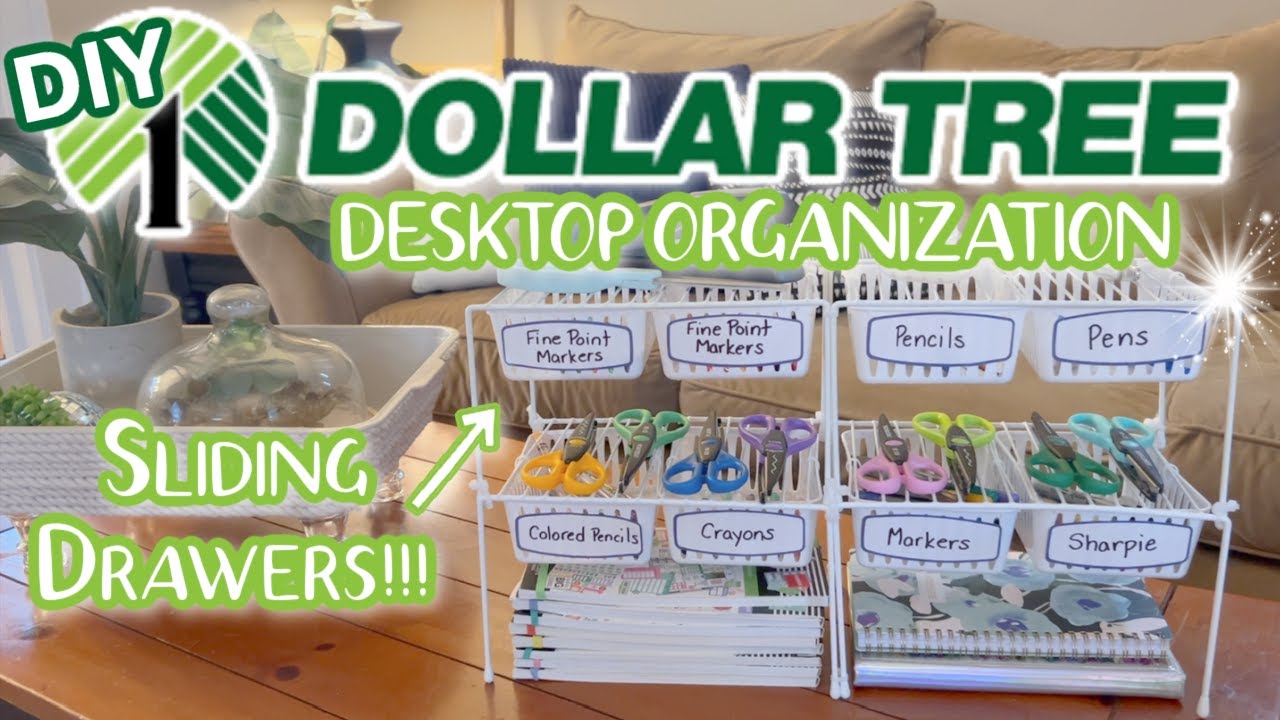 *SLIDING DRAWER* Desktop Organizer!!! | Drawers Move | Dollar Tree DIY!