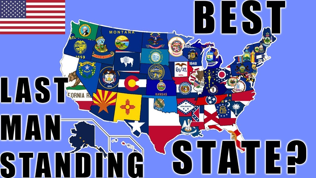 United States Last Man Standing Marble Race in Algodoo / Marble Race King