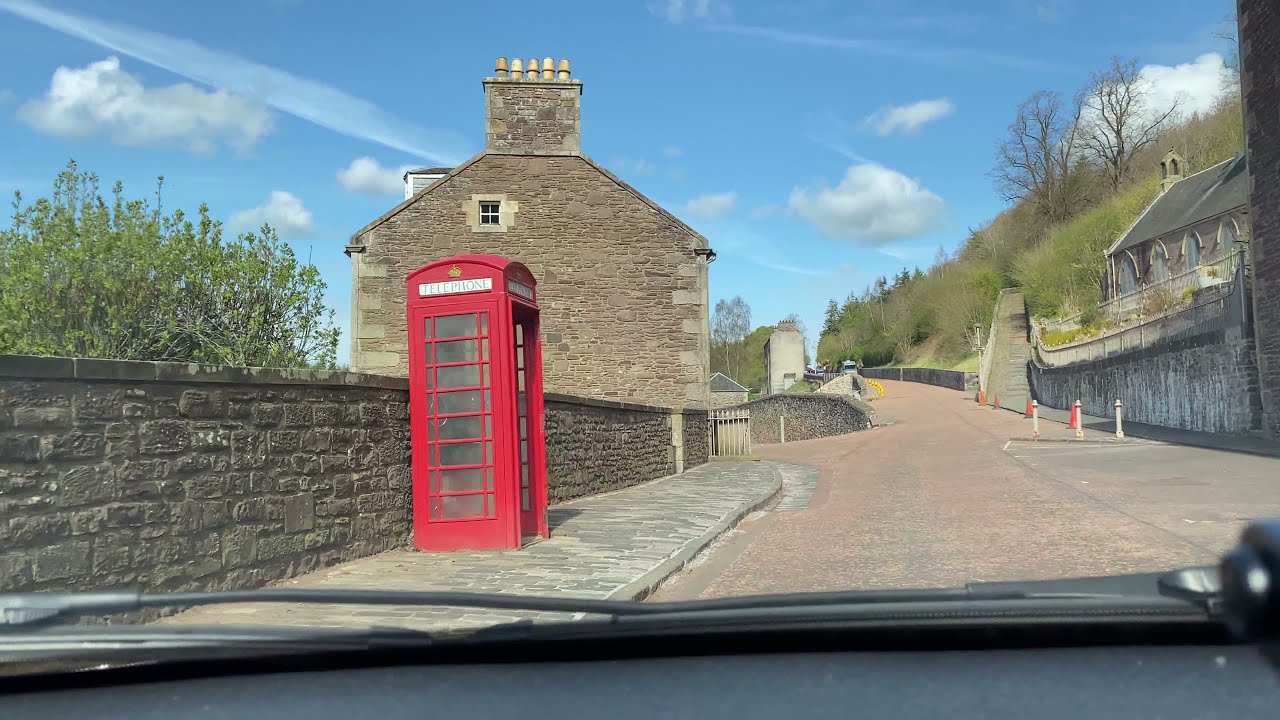 Driving in the West of Scotland - Lanark and New Lanark - May 2021