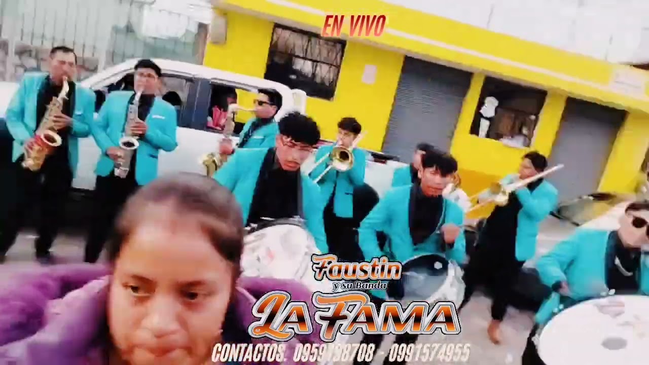FAUSTIN Y SU BANDA LA FAMA. Huayno en vivo en directo en CHALOAPAMBA 