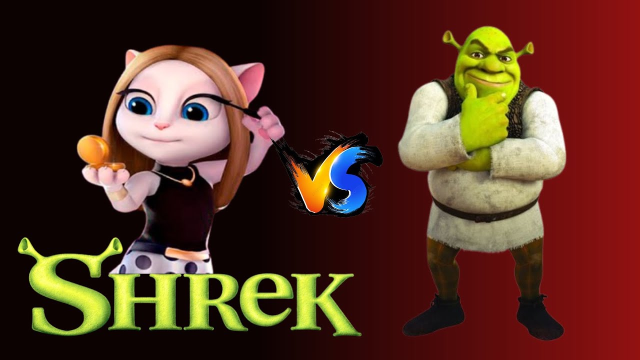 Shrek and Princess  Vs My Talking Angela 2  🥰 Cosplay I won the ogre color missangela