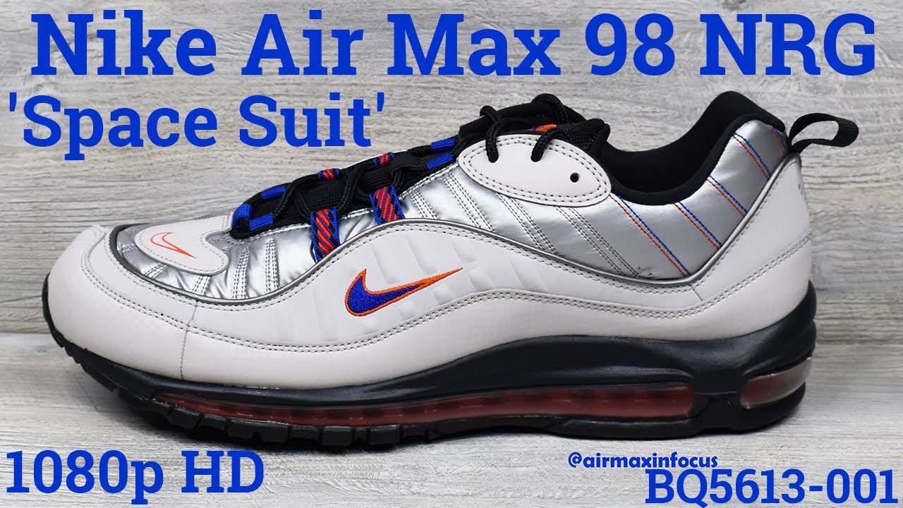 Nike Air Max 98 NRG 'Space Suit' BQ5613-001 (2019) An Unboxing and Detailed Look! Grey Orange Blue