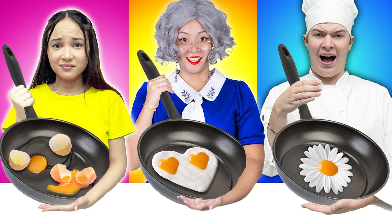 ME VS GRANDMA COOKING CHALLENGE | GRANDMA VS CHEF VS NERD FOOD CHALLENGE BY SWEEDEE