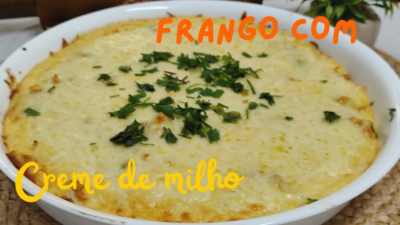 FRANGO CREMOSO DESFIADO  COM CREME DE MILHO! /RECEITA FÁCIL E SABOROSA 😋 