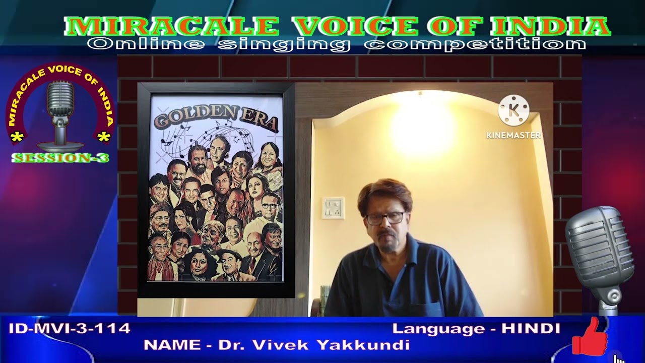 Dr. Vivek Yakkundi  - MIRACLE VOICE OF INDIA Season 3 - Online Singing Competition