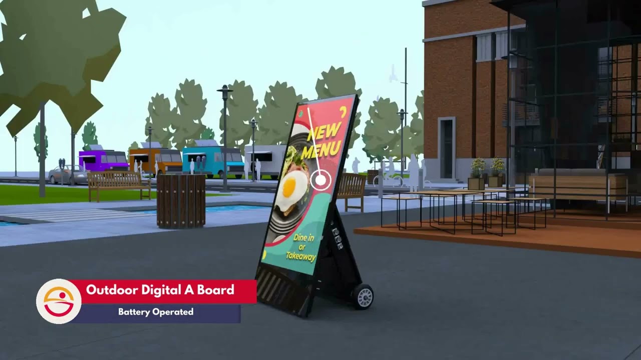 Outdoor Digital A Board | Pavement Sign | Advertising Display