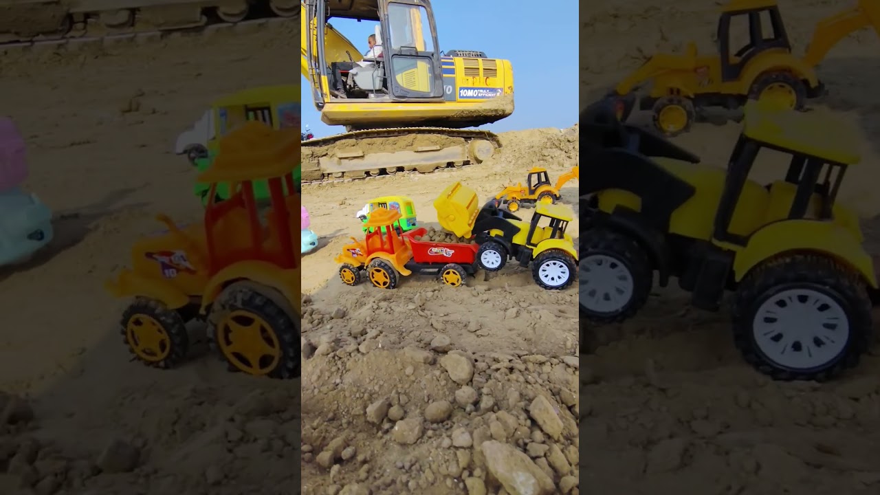 🔔Unboxing RC Swaraj 744 Tractor & Trolley and bulldozer new model testing #shortsfeed #tractor 🔥😱