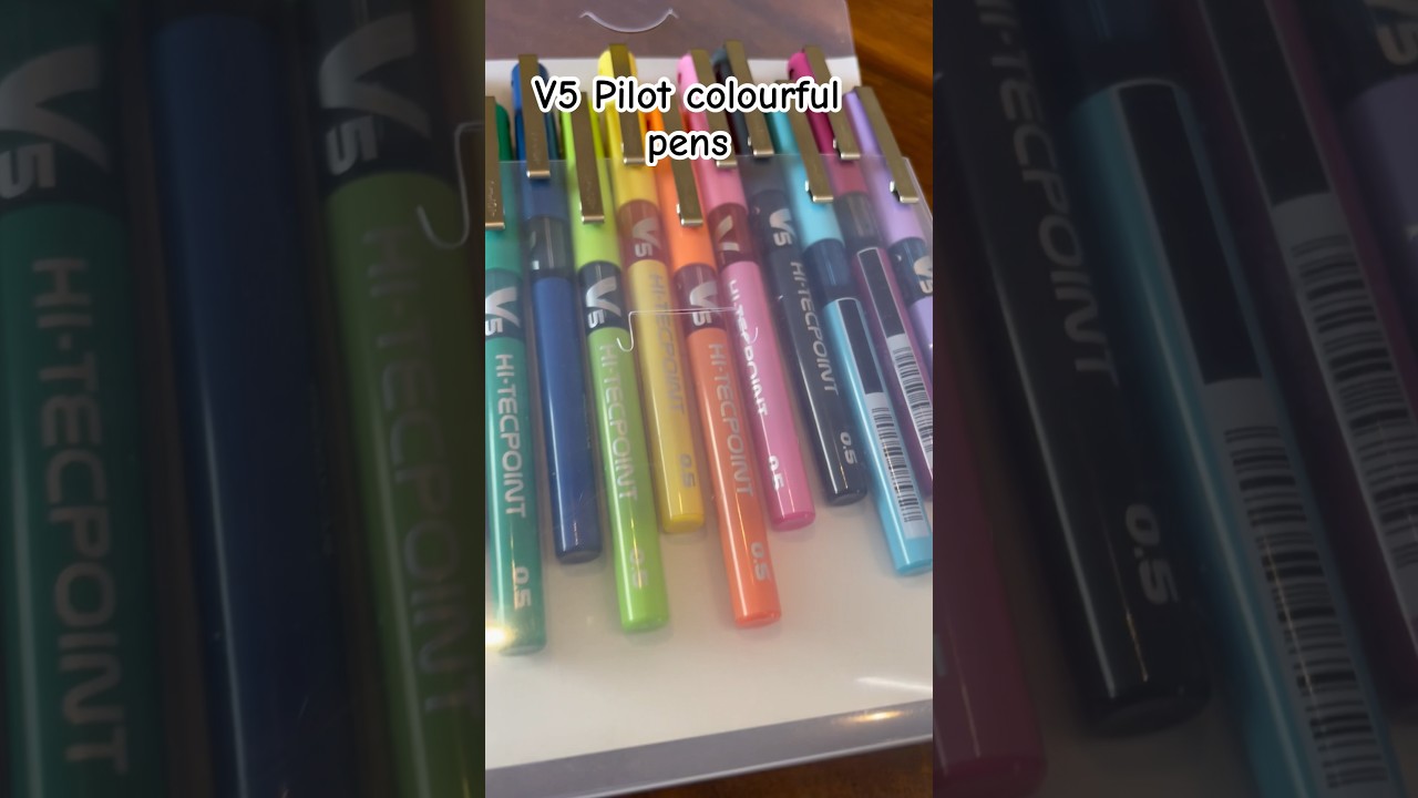 V5 colourful pens pilot