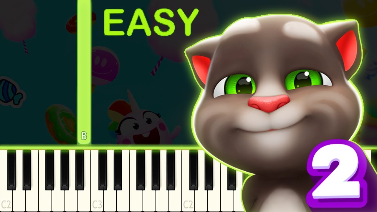 MY TALKING TOM 2 - EASY Piano Tutorial