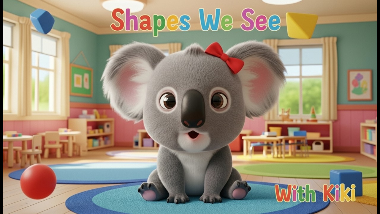 Shapes We See with Kiki the Koala | Fun Shapes Song for Kids | Tiny Paws Academy