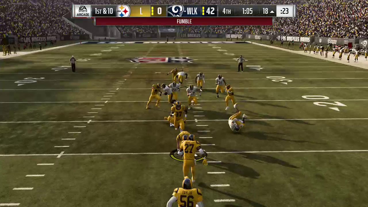 Lawrence Taylor Recovery of Kevin Greene's Hit Stick Fumble