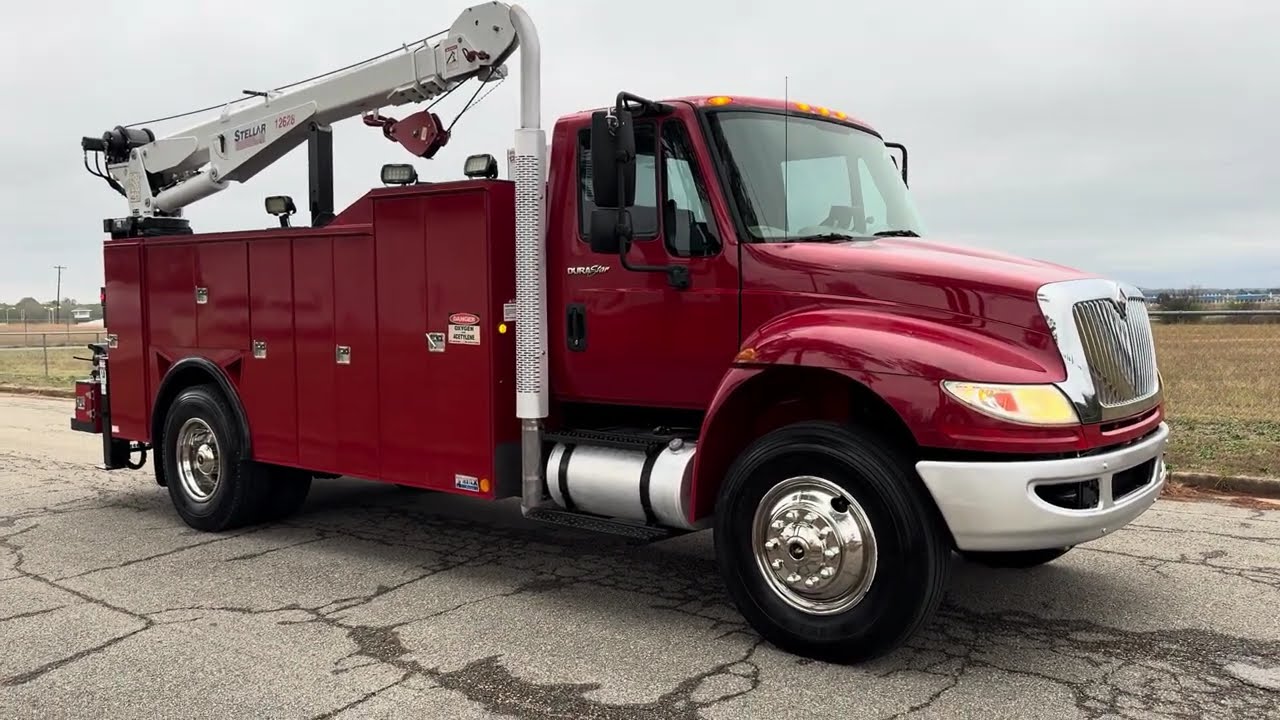 2012 INTERNATIONAL DURASTAR MECHANICS TRUCK SERVICE TRUCK 12KLB CRAIN COMPRESSOR НА ПРОДАЖУ
