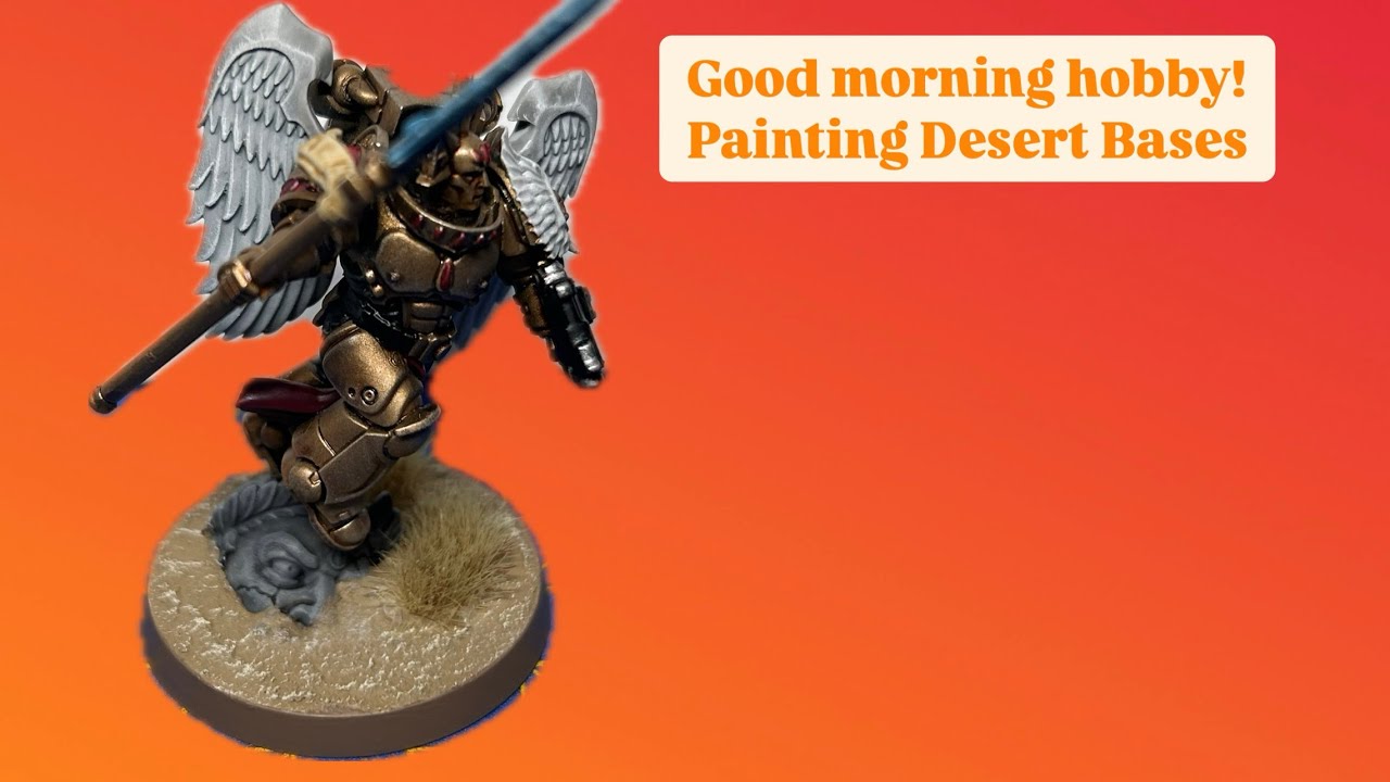 Painting Sandy Desert Bases for Warhammer 40,000 Blood Angels Sanguinary Guard