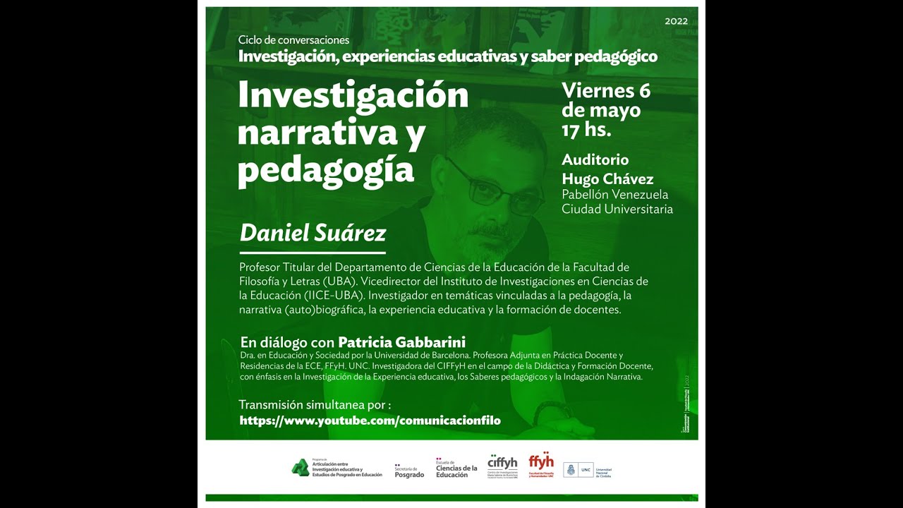 Conferencia “Investigación narrativa y pedagogía” | Daniel Suárez