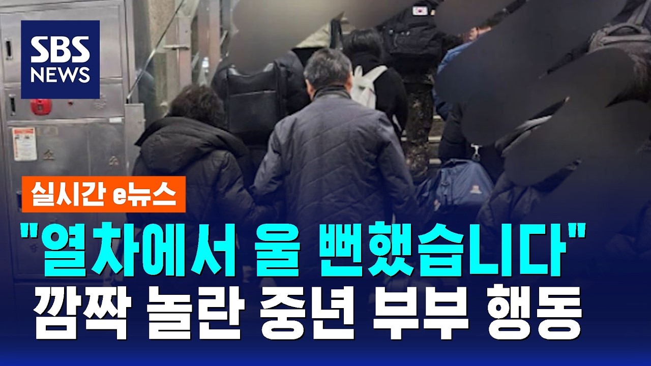 입석칸에 아기띠 맨 엄마…중년 부부 행동에 '왈칵' / SBS / 실시간 e뉴스