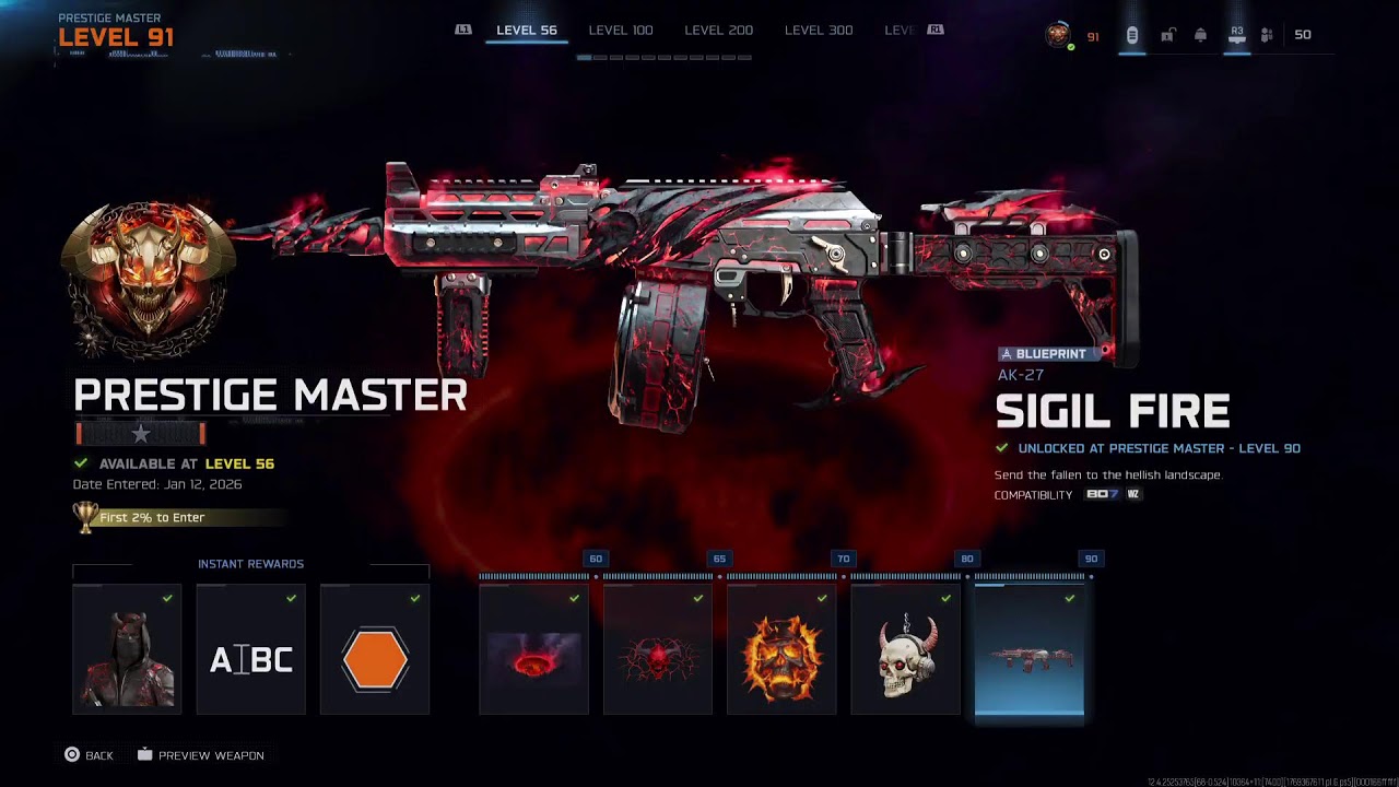 BLACK OPS 7️⃣ S1 RELOADED: SIGIL FIRE AK-27 BLUEPRINT AND PRESTIGE MASTER 88............PT 14
