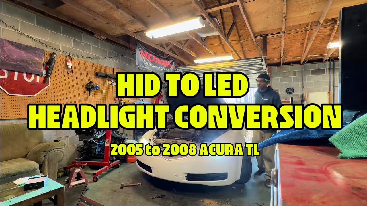 Комплект для переоборудования AUXITO HID в LED для Acura TL 2005-2008 годов выпуска.