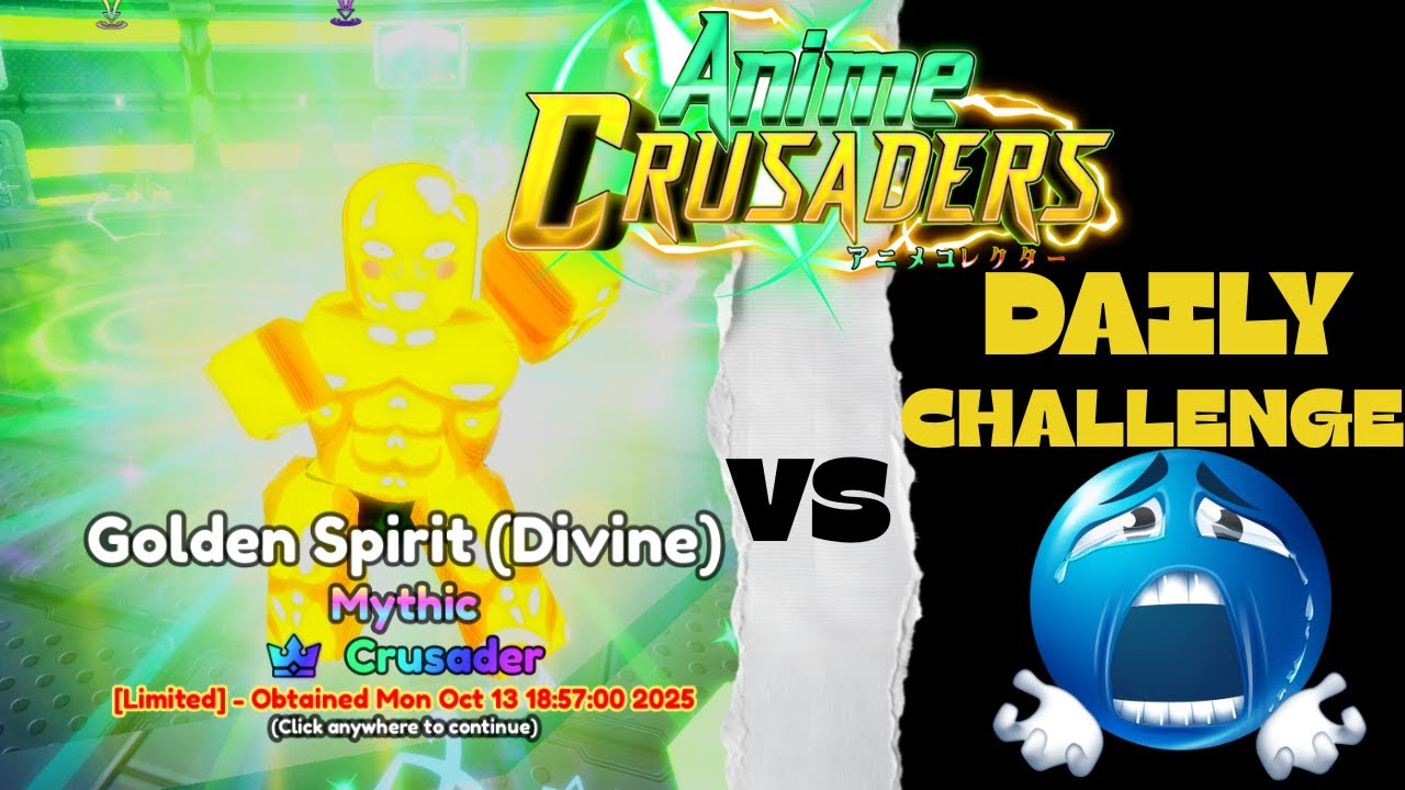 Can CRUSADER Golden spirit in Anime Crusaders SOLO the Daily Challenge!?