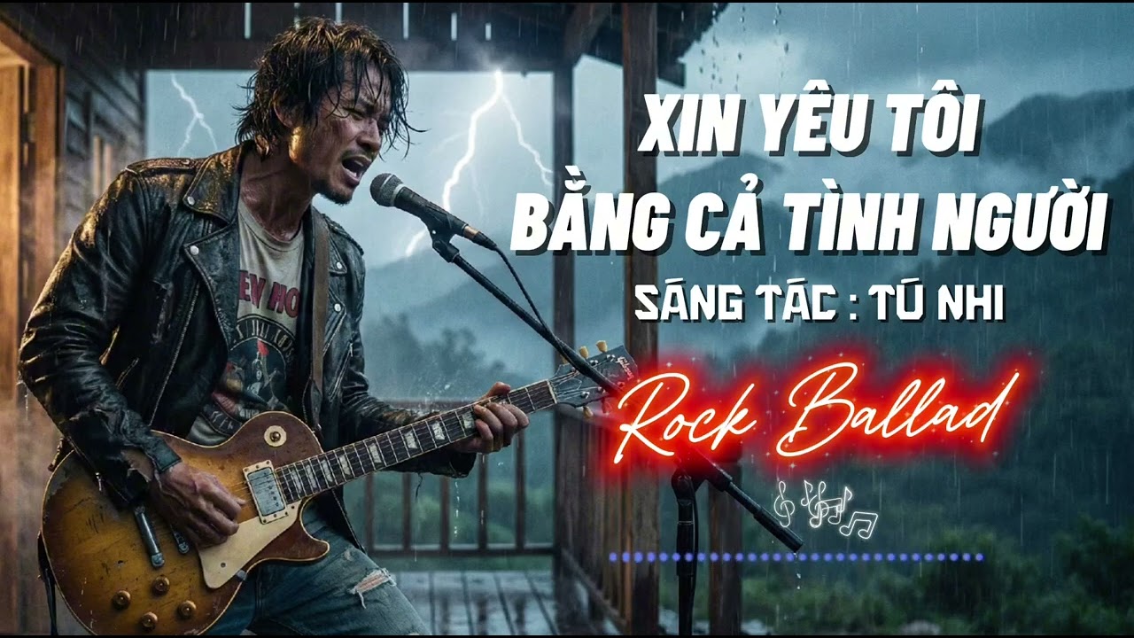 XIN YÊU TÔI BẰNG CẢ TÌNH NGƯỜI | TÚ NHI | ROCK BALLAD