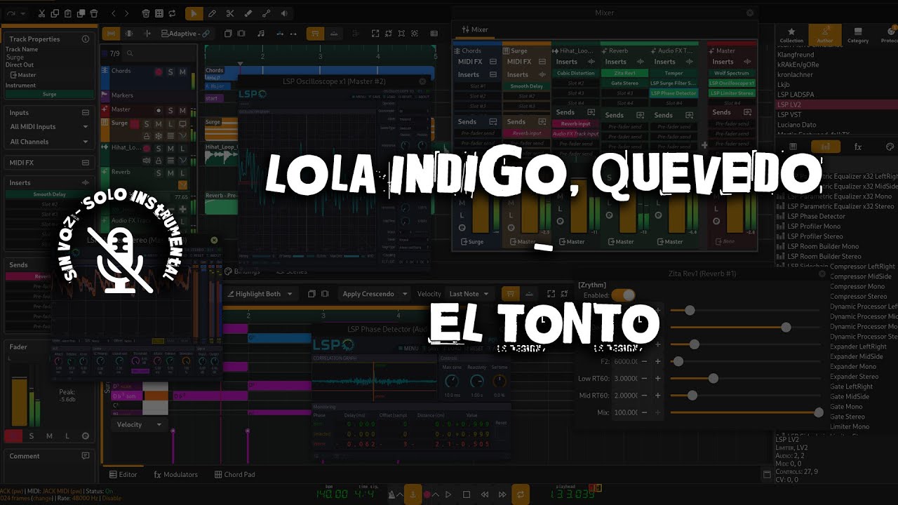 Lola Indigo, Quevedo - El tonto - INSTRUMENTAL ORIGINAL - sin voces 🎶