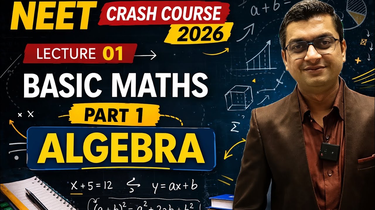 NEET Crash Course 2026 Lecture-1 : Basic Maths Part 1@BhautikiWithPS #education #neet2026 #basicmath