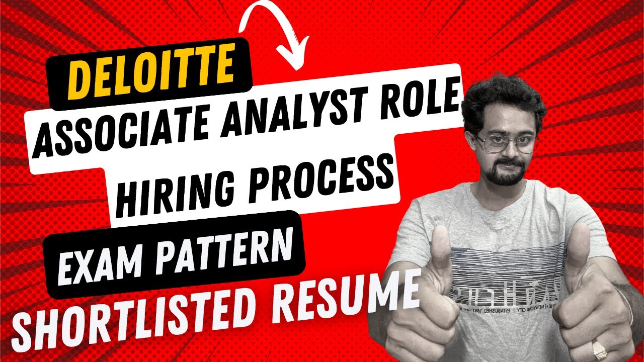 Deloitte Associate Analyst Role || Exam Pattern || Shortlisted Resume || @Frontlinesmedia