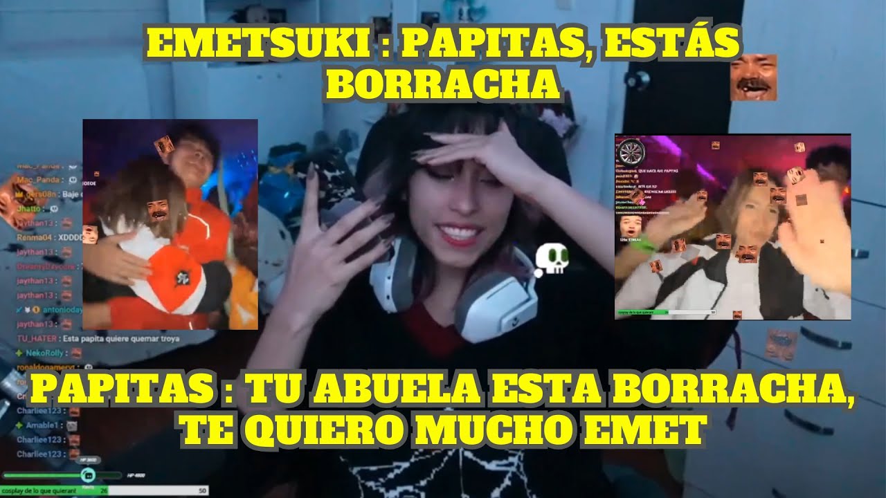 EMETSUKI REACCIONA A PAPITAS BORRACHA EN FIESTA OTAKU Y LA LLAMA EN VIVO