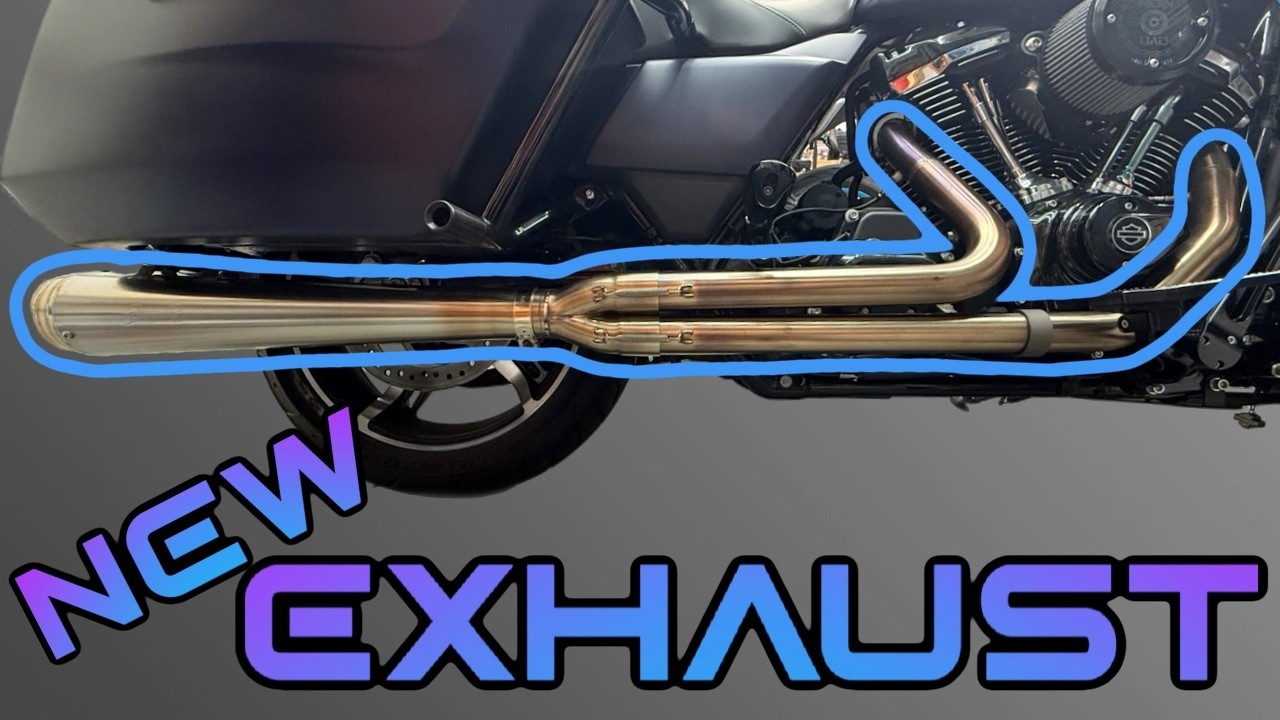 Установка выхлопной системы Jackpot RTX 2 в 1 на мой мотоцикл Harley Davidson Road Glide 2025 год...