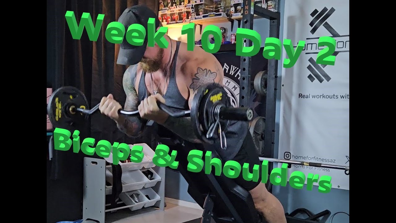 Biceps and Shoulders Week 10 Day 2 #bicepsathome #spidercurls #arnoldpress #lateralraise