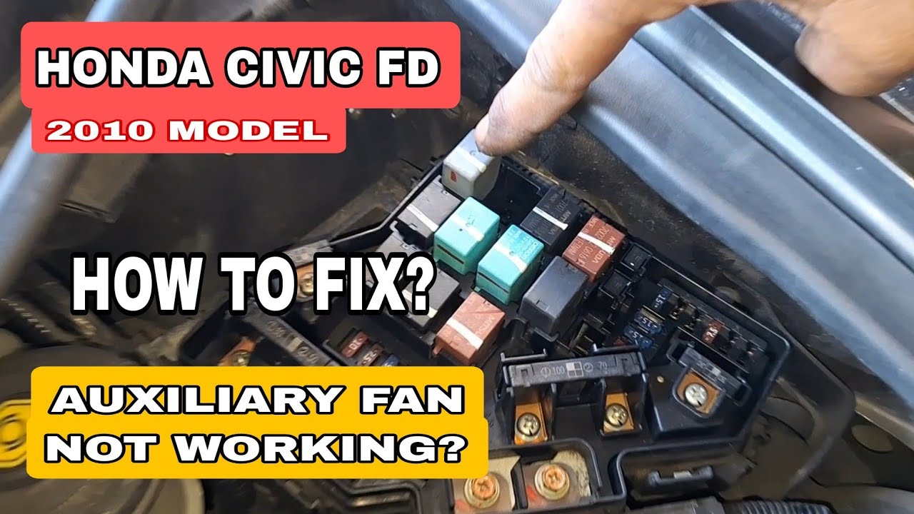 HONDA CIVIC FD 2010 MODEL, Auxiliary fan not working, HOW TO FIX?