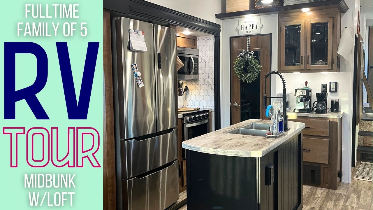 RV Tour of our Midbunk 5th Wheel w/Loft | Family of 5 Living in 400 sq ft | Ep 15
