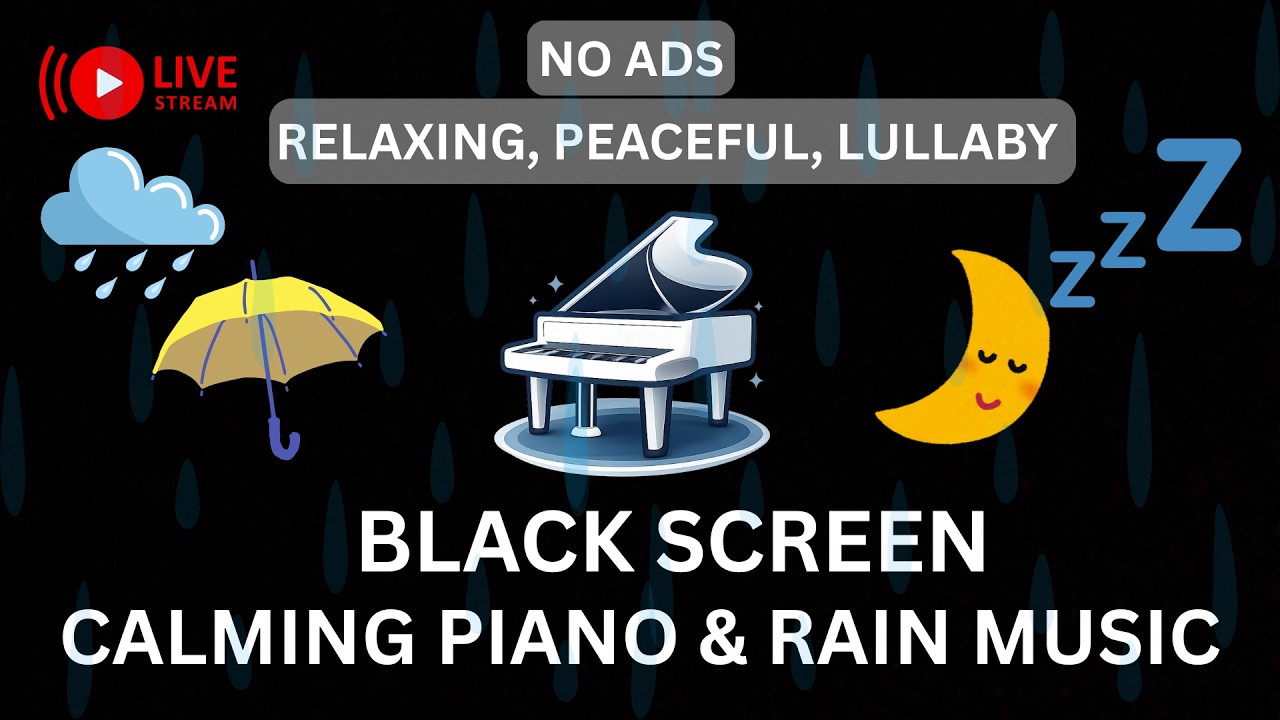 Relaxing Piano for Sleep • Black Screen Deep Sleep Music for Peaceful Relaxation