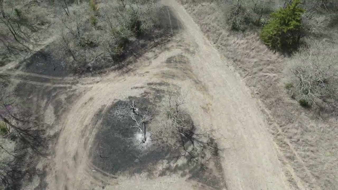 Flying around Camp Four Winds after it burned down.