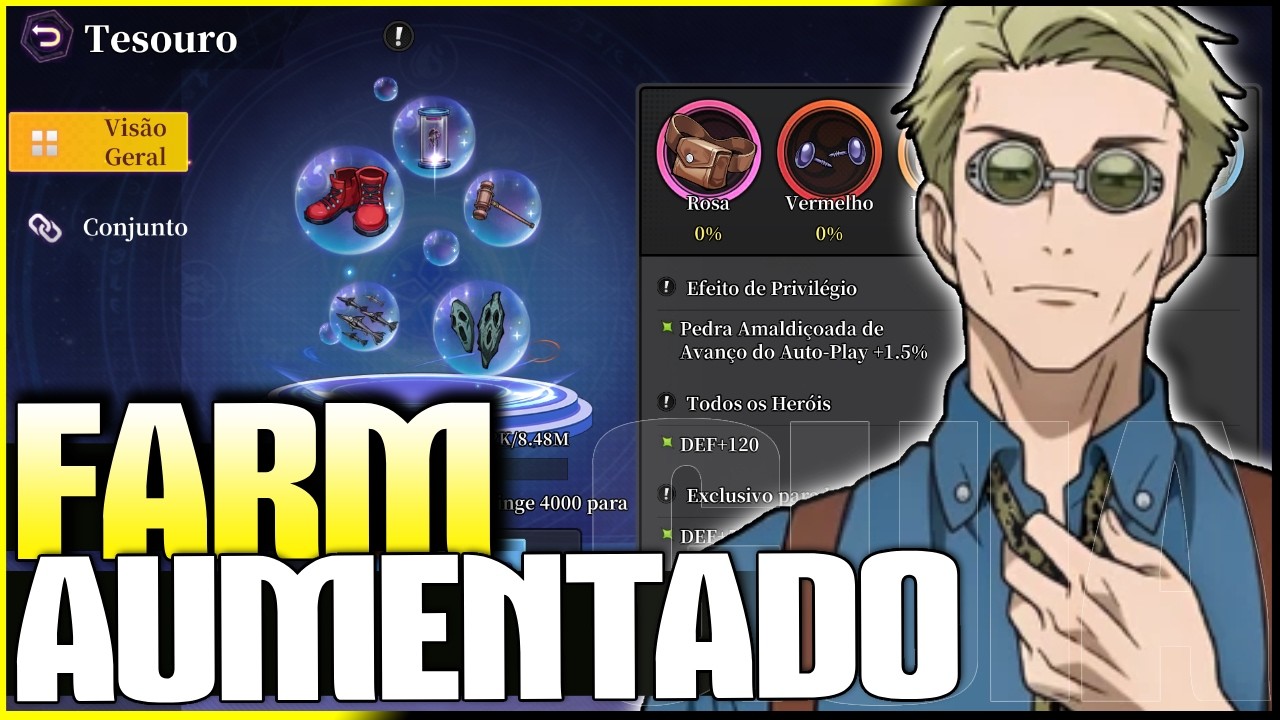 AUMENTE O NIVEL DO FARM DE EXP, GOLD E MUITO MAIS COM O TESOURO  | Rei do Jujutsu