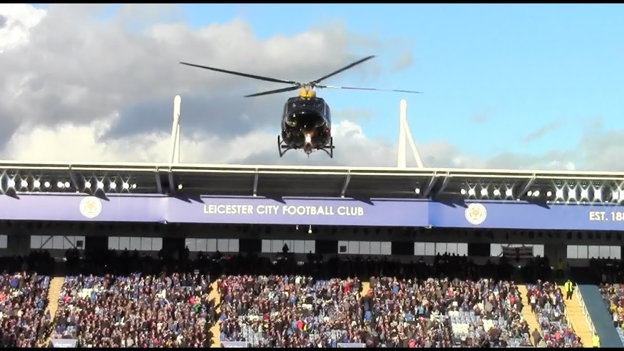 Helicopter Lands Inside King Power Stadium