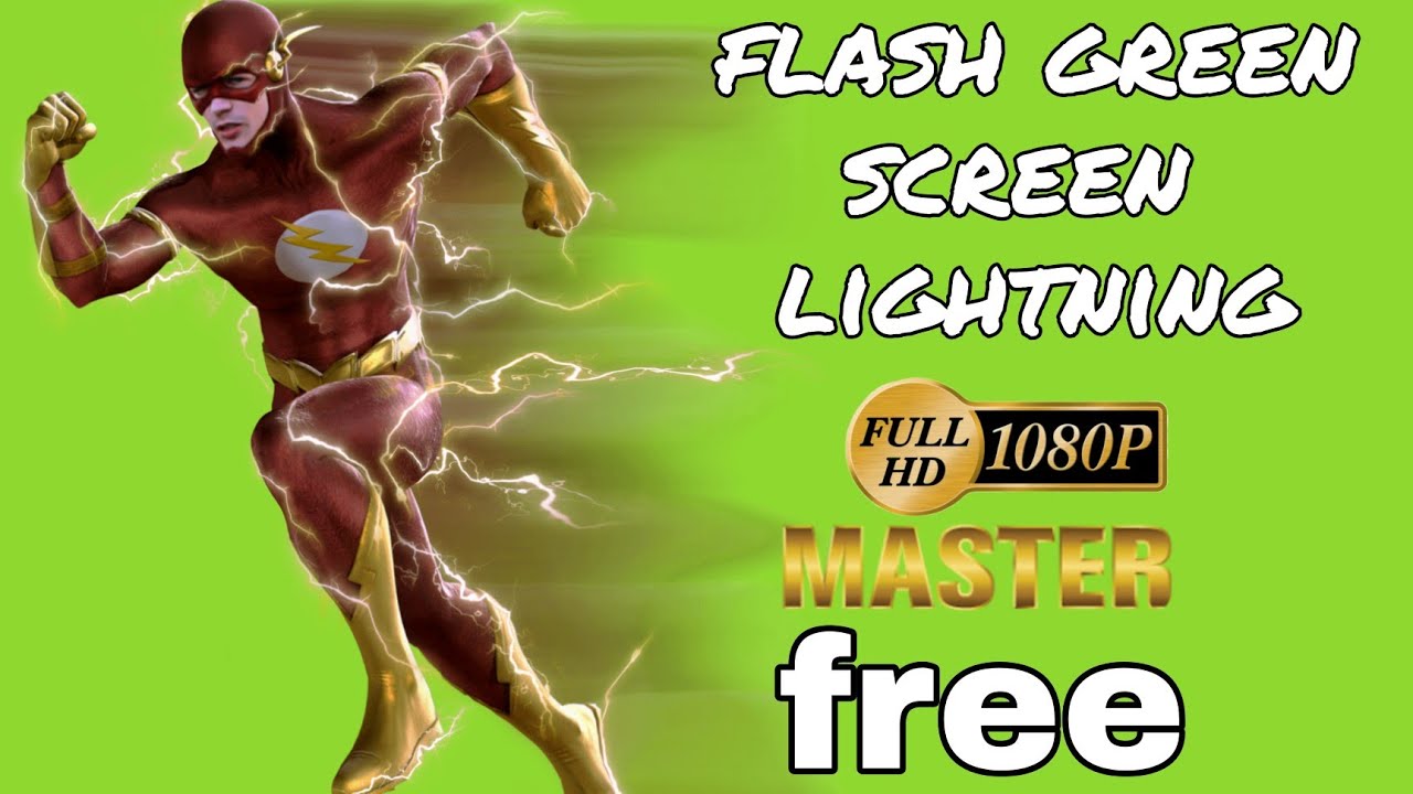Flash lightning green screen video