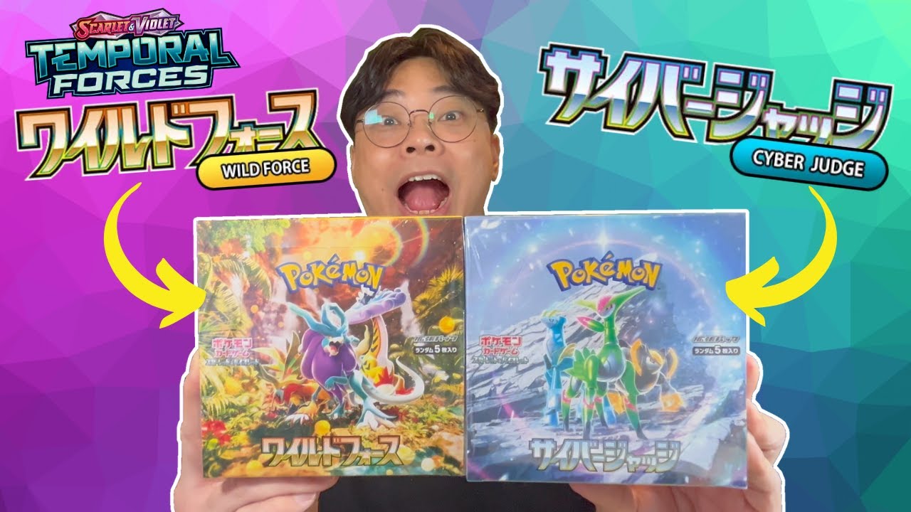 NEW Japanese Pokemon Set Wild Force & Cyber Judge SV5 (English Temporal Forces) Opening