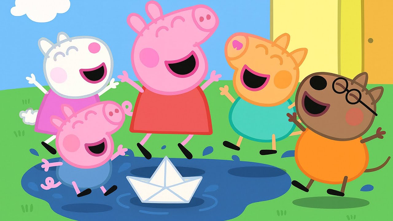 ⛵🐷💦 Peppa Pig and the Little Paper Boat | Peppa Pig Funny Animation