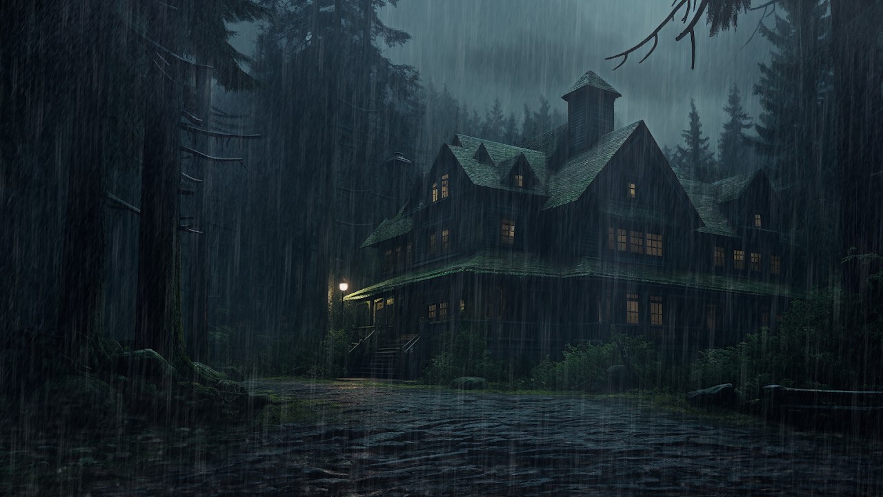 Heavy Rain in the Night Forest | Natural Sounds for Deep Sleep, Relaxation and Meditation | ASMR