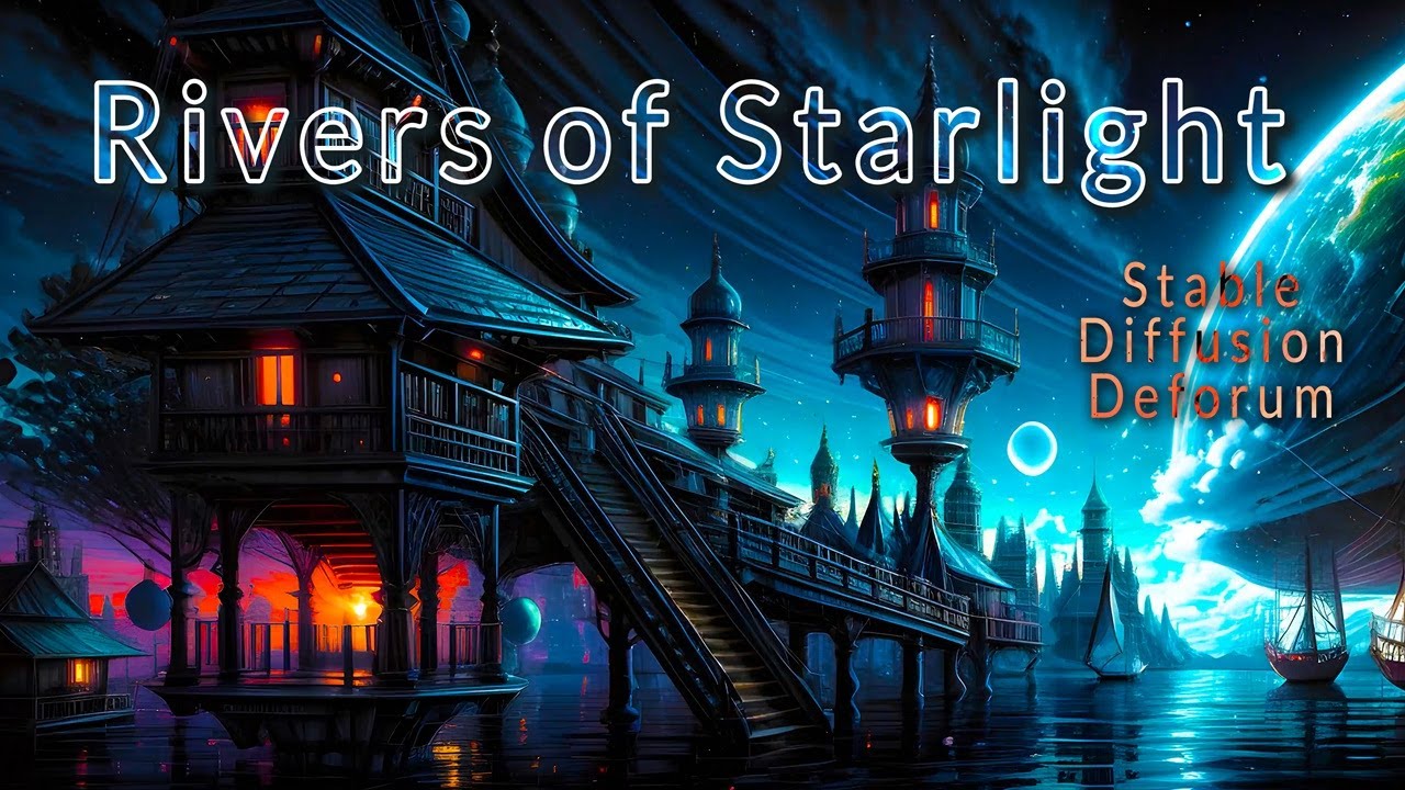 Rivers of Starlight | 4k Stable Diffusion Deforum Animation