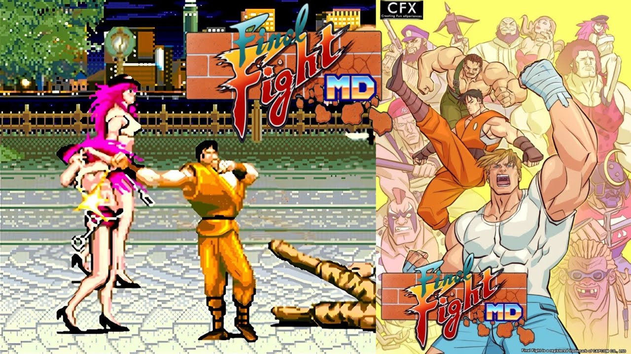 FINAL FIGHT MD no Mega Drive Real no Modo Arcade +